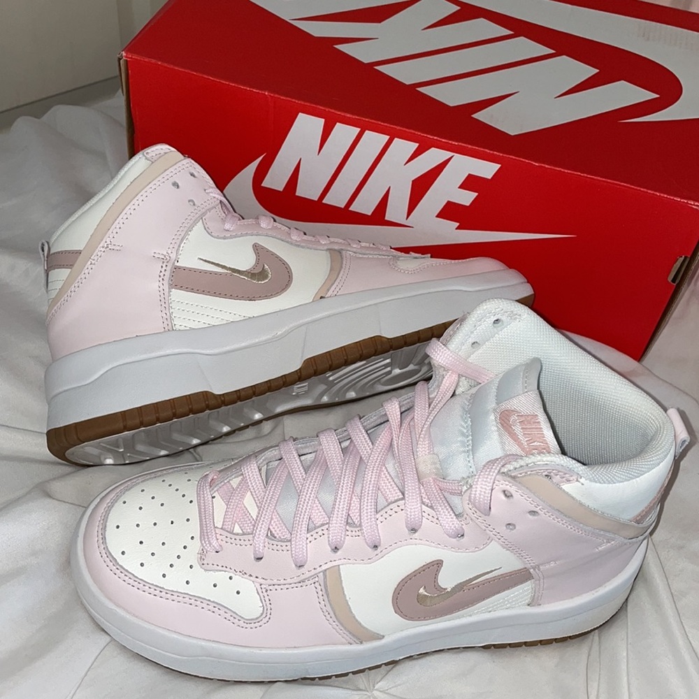 Nike Authentic Dunk High Up Sail/Pink Oxford Sneakers